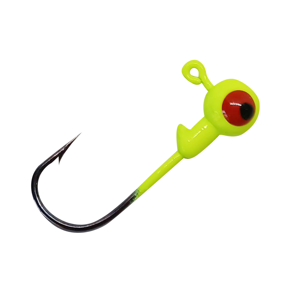 Round Jig Heads - Chartreuse - 1/16 oz. - Cast Cray Outdoors