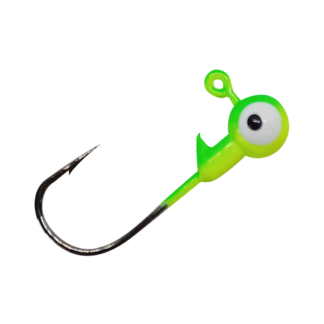 Round Jig Heads - Lime Chartreuse - 1/16 oz.