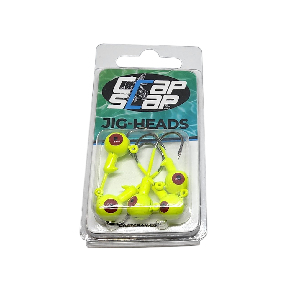 Round Jig Heads - Chartreuse - 1/4 oz. - Cast Cray Outdoors