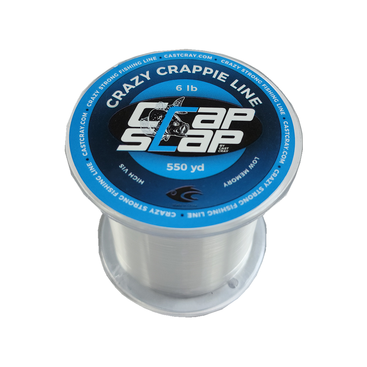 Crap Slap - Crazy Crappie Line - Clear 6lb - Cast Cray Outdoors