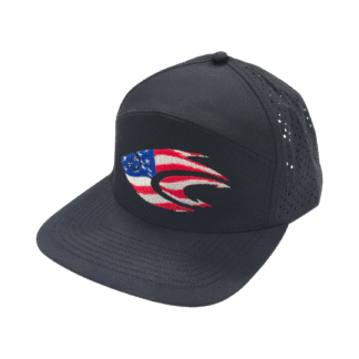 7 Panel Black Flag Cast Cray Hat