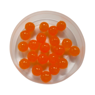 Trout Crazy Soft Beads - 10mm Orange Glass