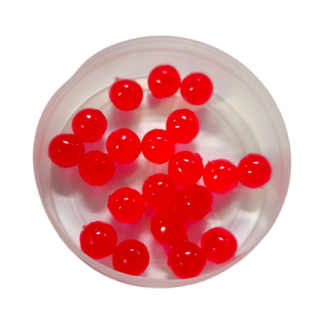 Trout Crazy Soft Beads - 10mm Red Glass