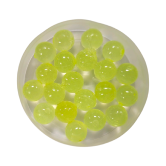 Trout Crazy Soft Beads - 12mm Chartreuse Glass