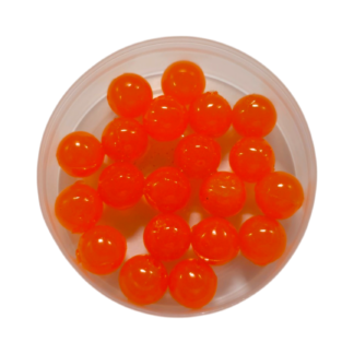 Trout Crazy Soft Beads - 12mm Orange Glass