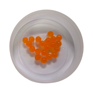 Trout Crazy Soft Beads - 6mm Orange Glass